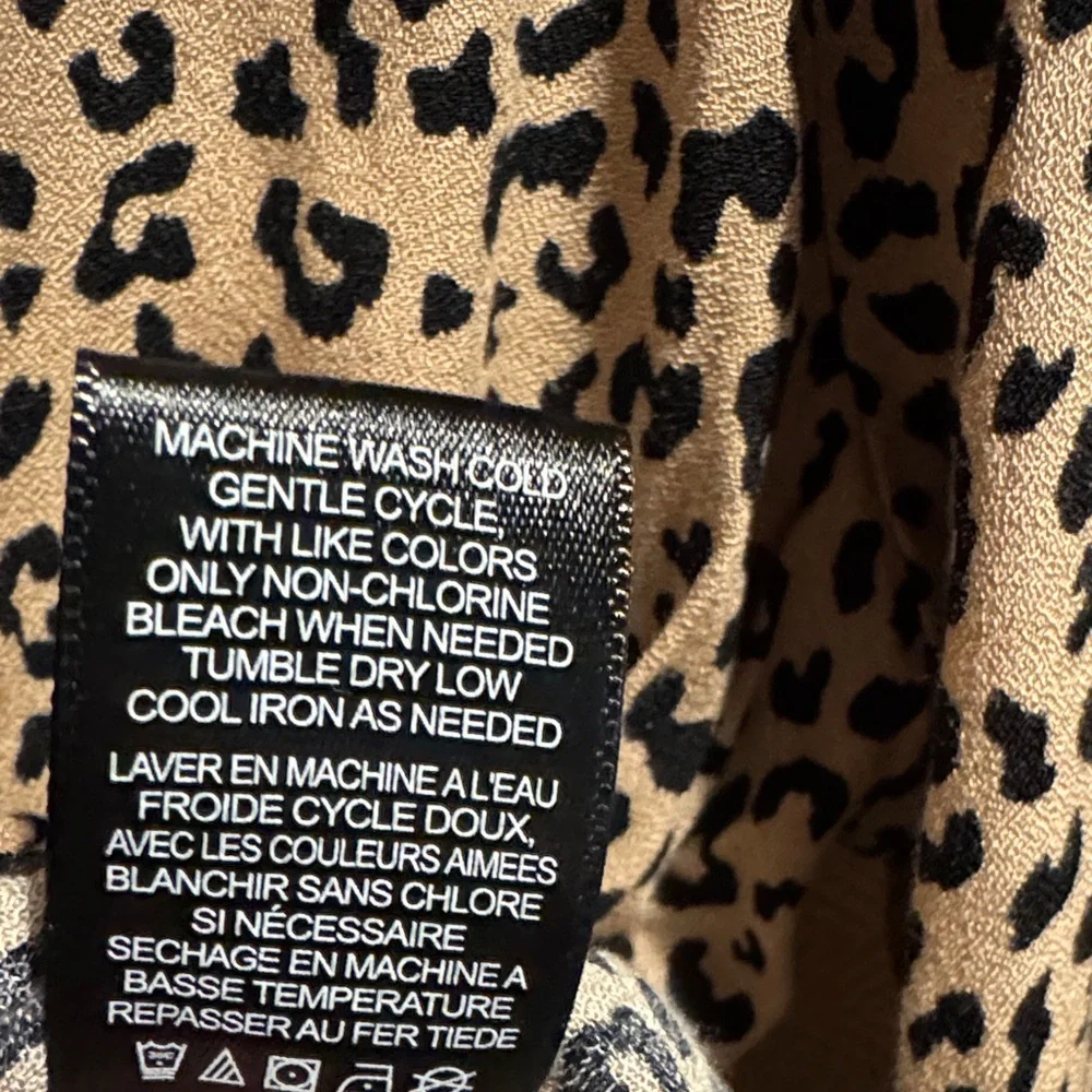 AFRM Tan and Black Animal Print Blouse - Picture 8 of 8